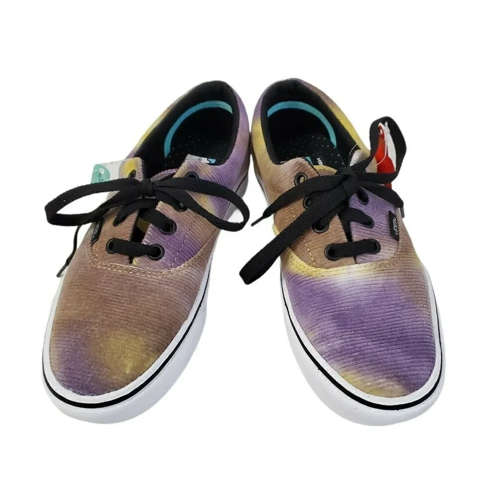 VANS Comfycush Shoes Womens 7 Mens‎ 5.5 Blotched Purple Velvet White NWT